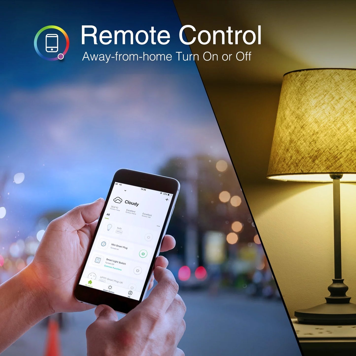 WB5-4W: Smart Bulb, Wifi Light Bulbs, Color Changing Light Bulb, Smart Light Bulbs Work with Alexa & Google Assistant, A19 RGB Alexa Light Bulb, Rgb+Wnite, Dimmable LED Light Bulbs, 4 Pack